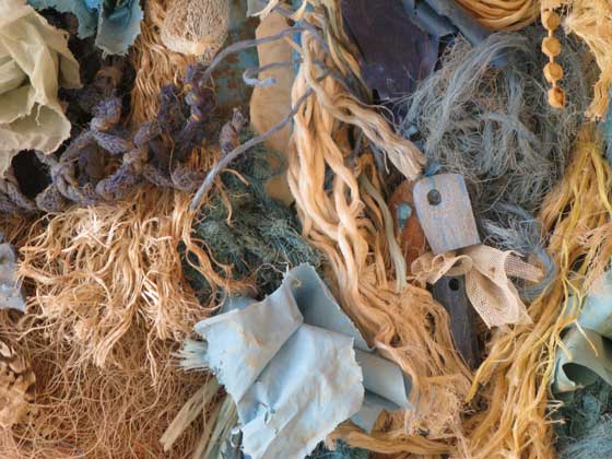 Recycle kunst - Details Blauw