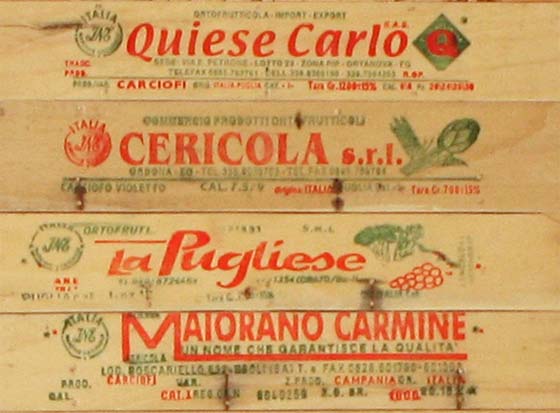 Recycle kunst - Detail Geef ons dagelijks groenten en fruit paneel 2