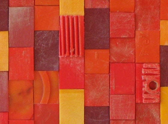 Recycle kunst - Detail Red Moon