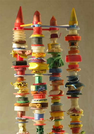 Recycle kunst - Detail Strand Saté